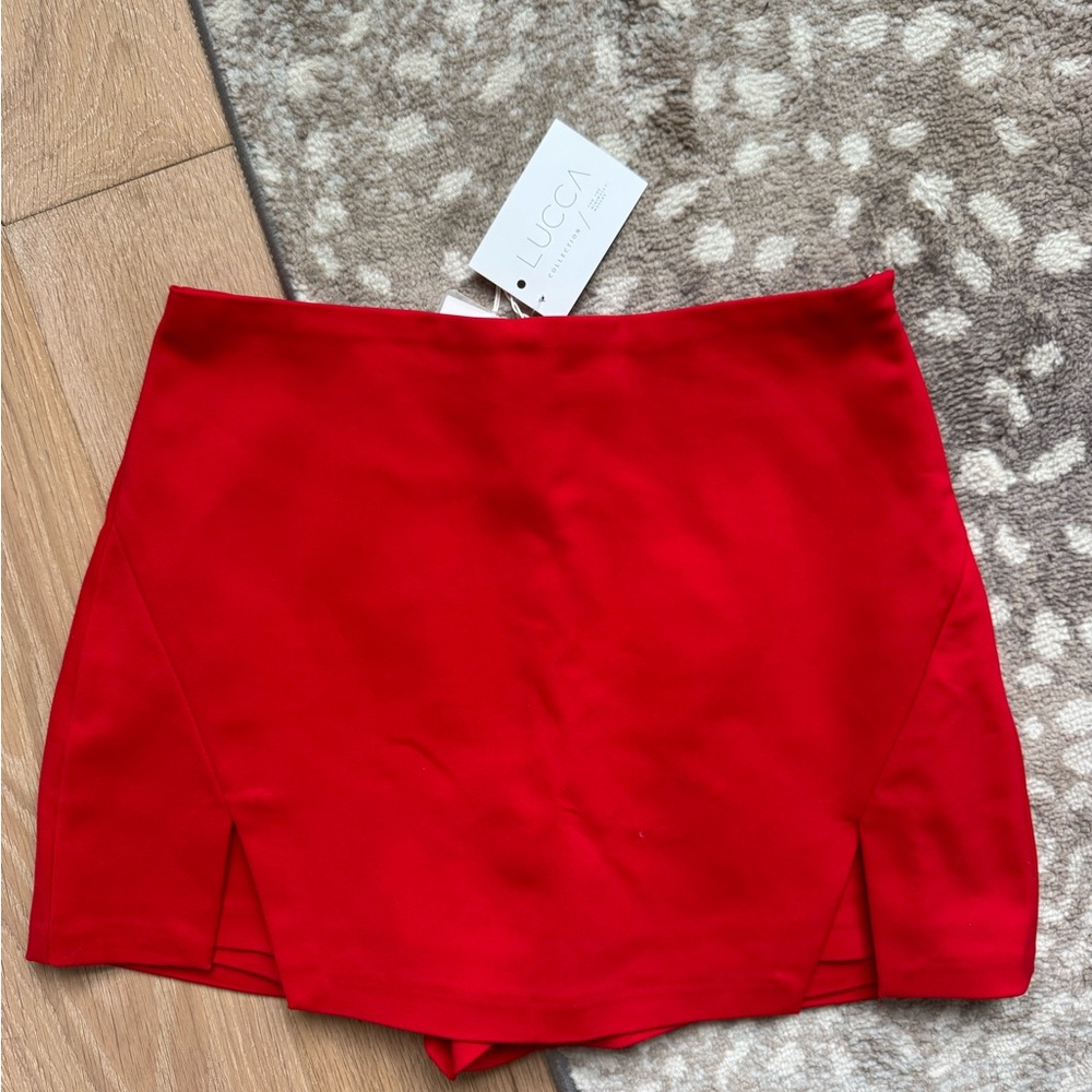 Women Red skort